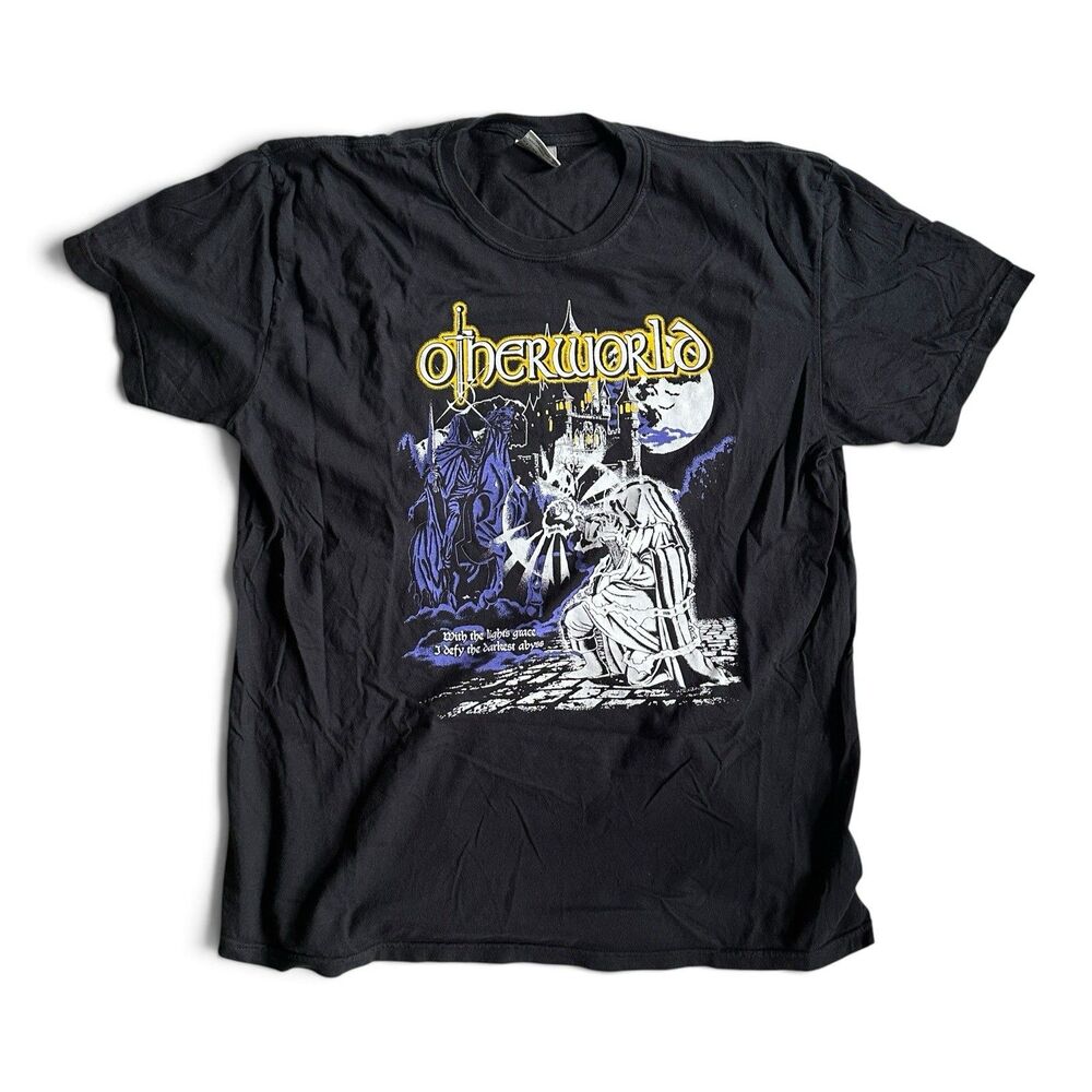 OTHERWORLD Dark Fantasy T-shirt XL Wizard Graphic Castle Podcast Merch Metal